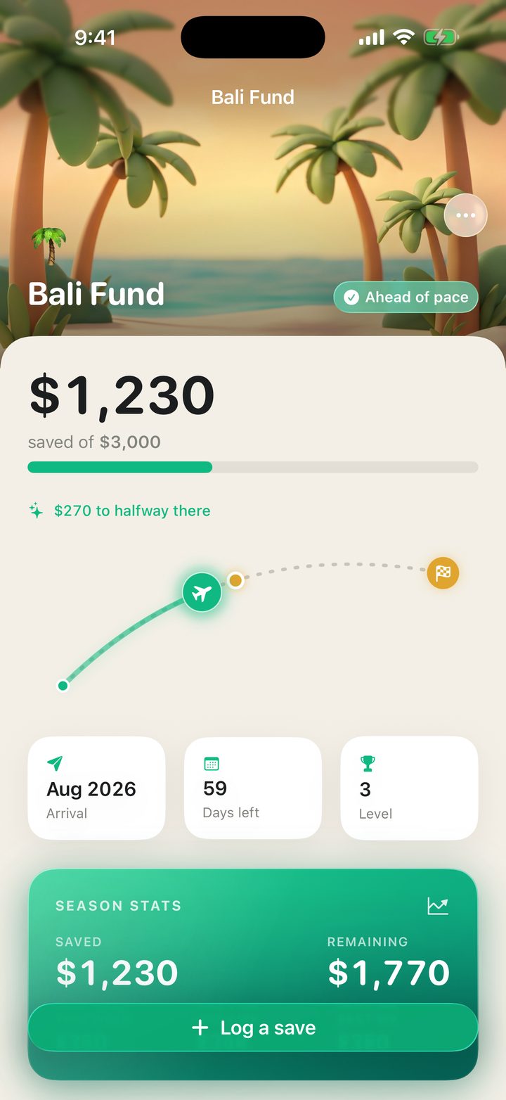 A goal's journey — big numbers and a live arrival date